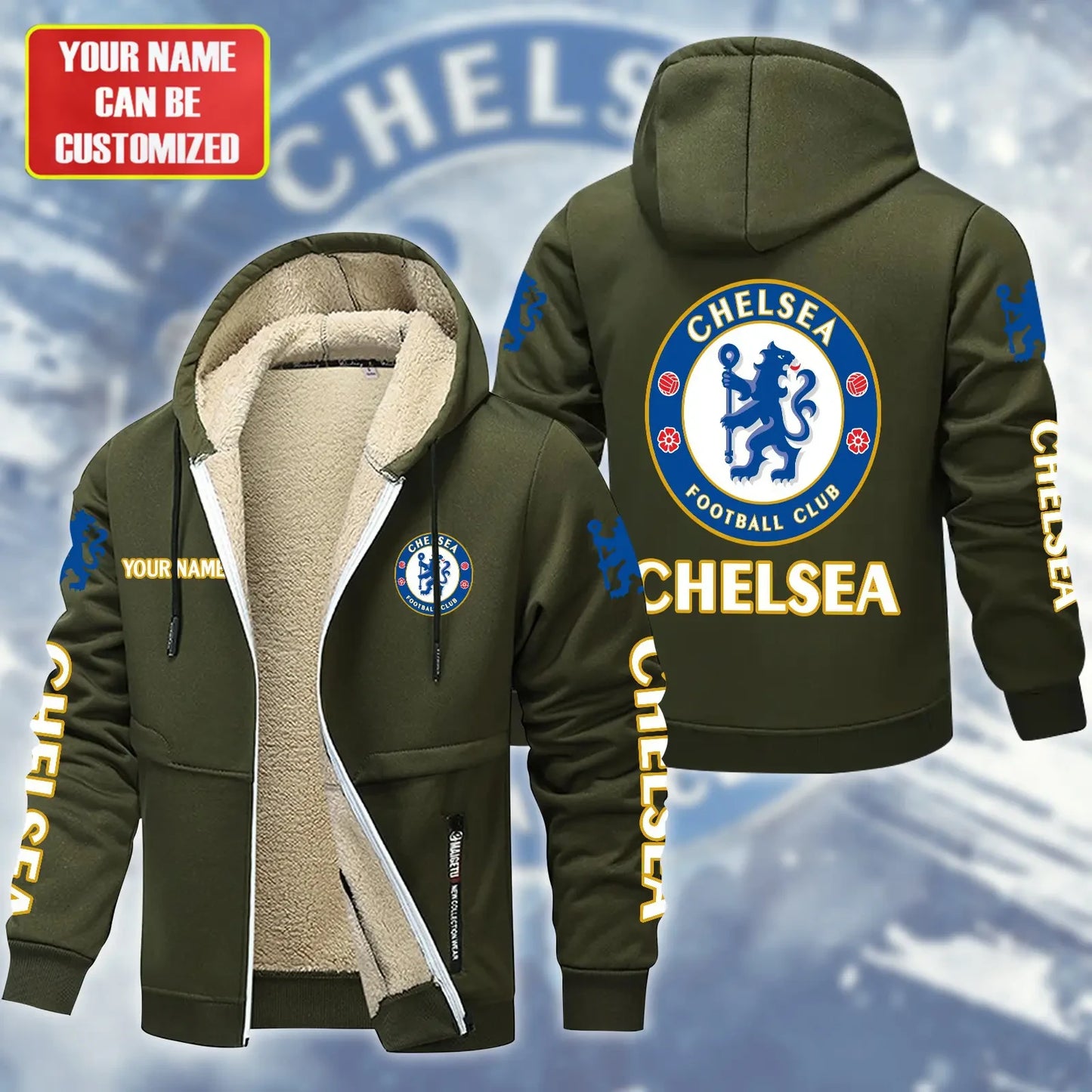 Personalized Chelsea Fleece 3D Unisex Hooded Jacket