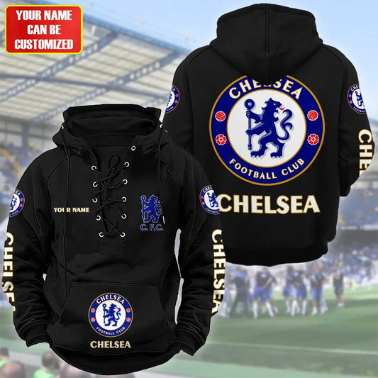 Personalized Chelsea Lace-up Cotton Hoodie