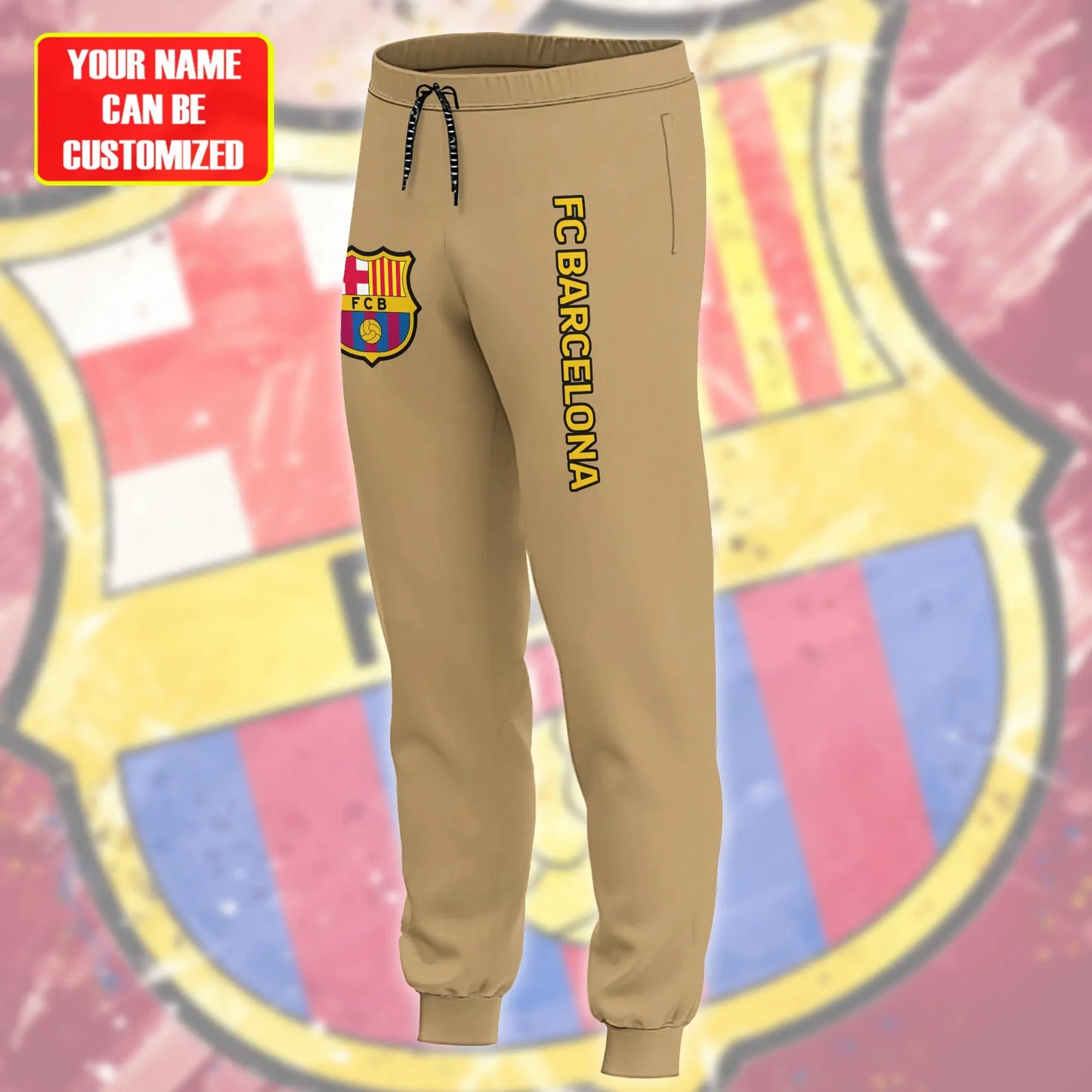 Personalized Barcelona Zip-Hoodie Cotton Jacket and Sweatpants