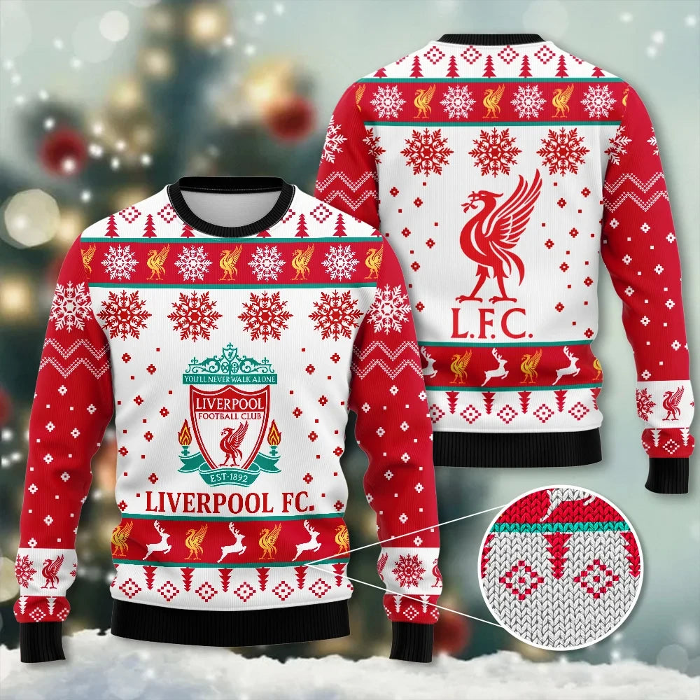 Liverpool Q15 Ugly Christmas Sweater , Unisex Wool Sweater