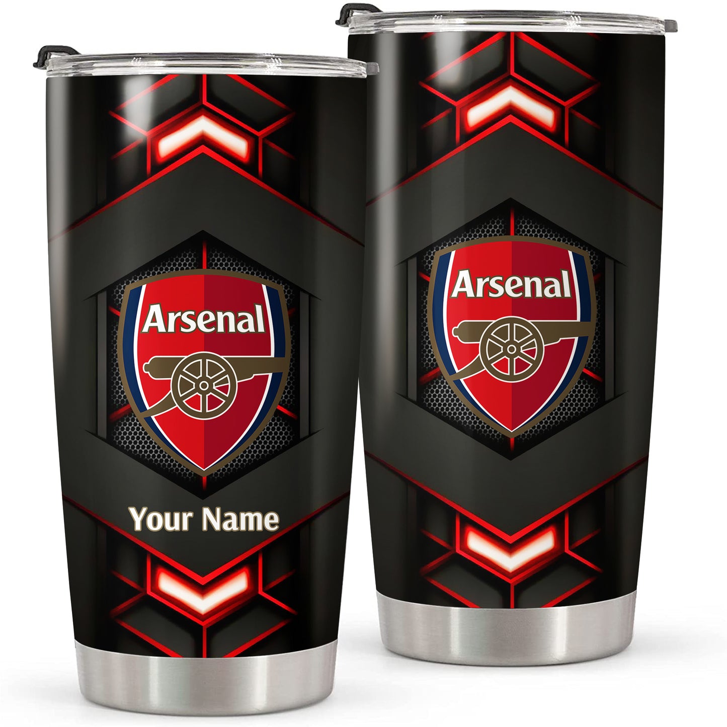 Personalized Arsenal Stainless Tumbler 20oz 30oz Cup