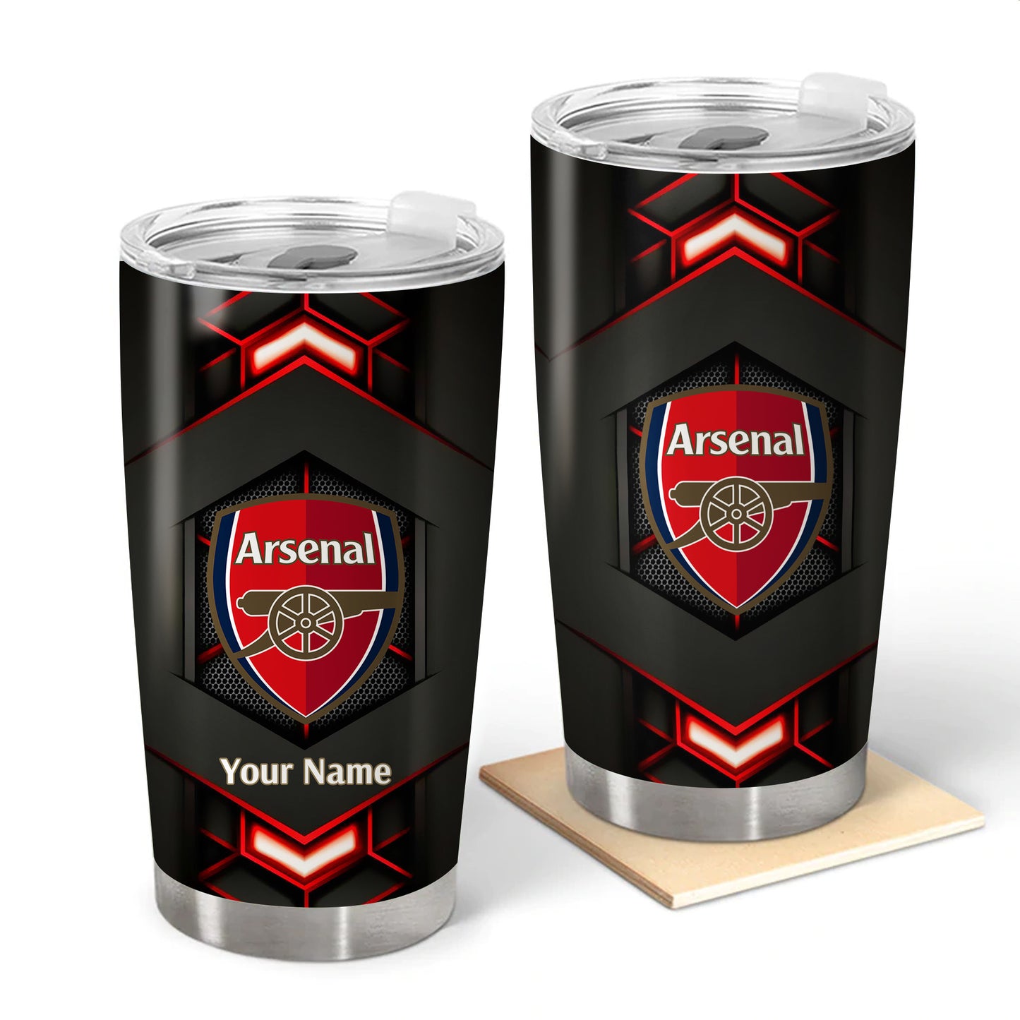 Personalized Arsenal Stainless Tumbler 20oz 30oz Cup