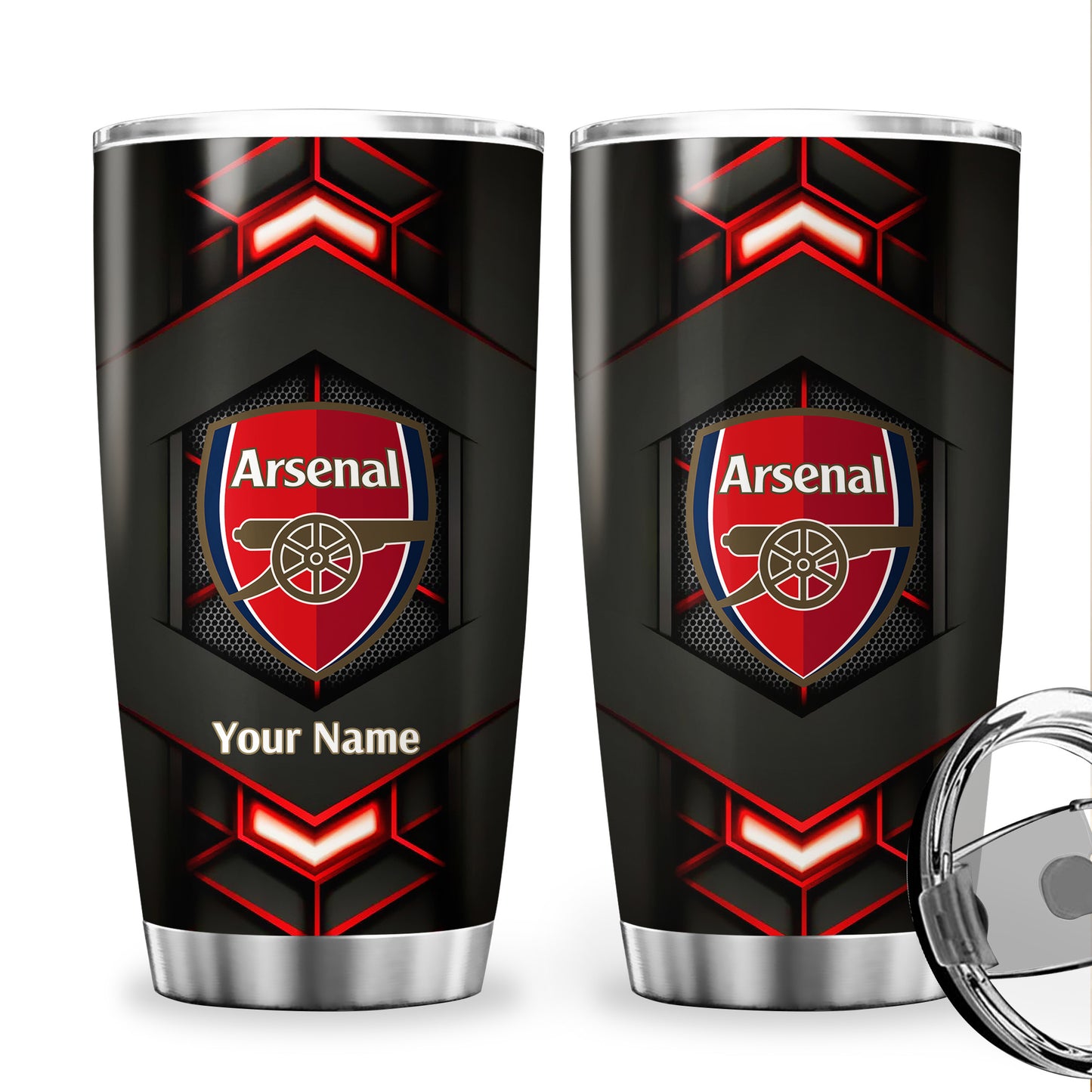 Personalized Arsenal Stainless Tumbler 20oz 30oz Cup