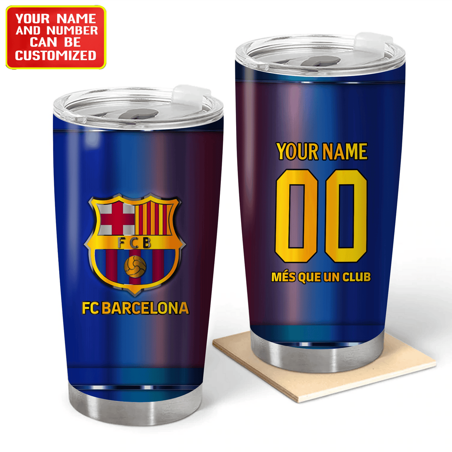 Personalized Barcelona FC V2 Stainless Tumbler 20oz 30oz Cup