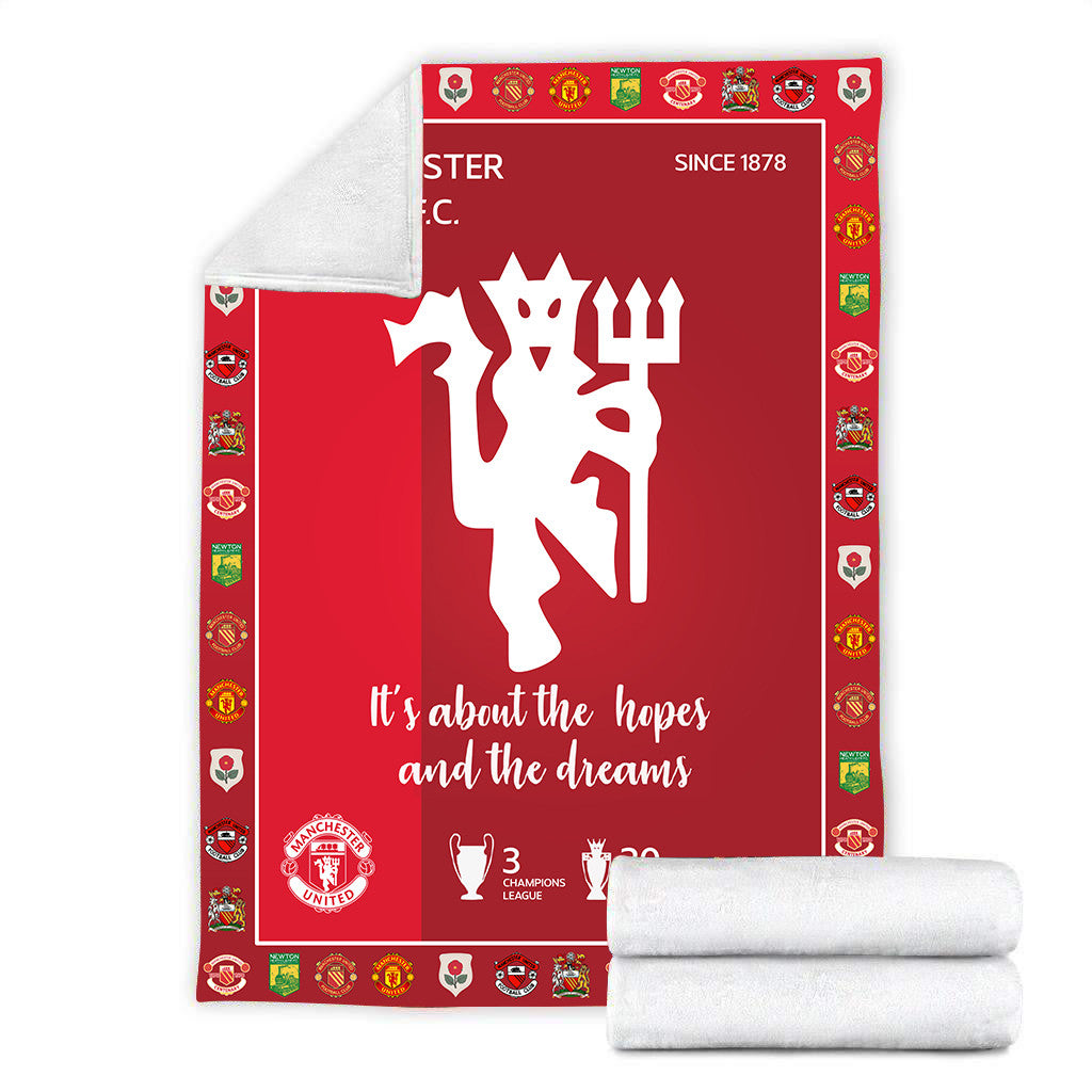 Manchester United 3D Fleece Blanket