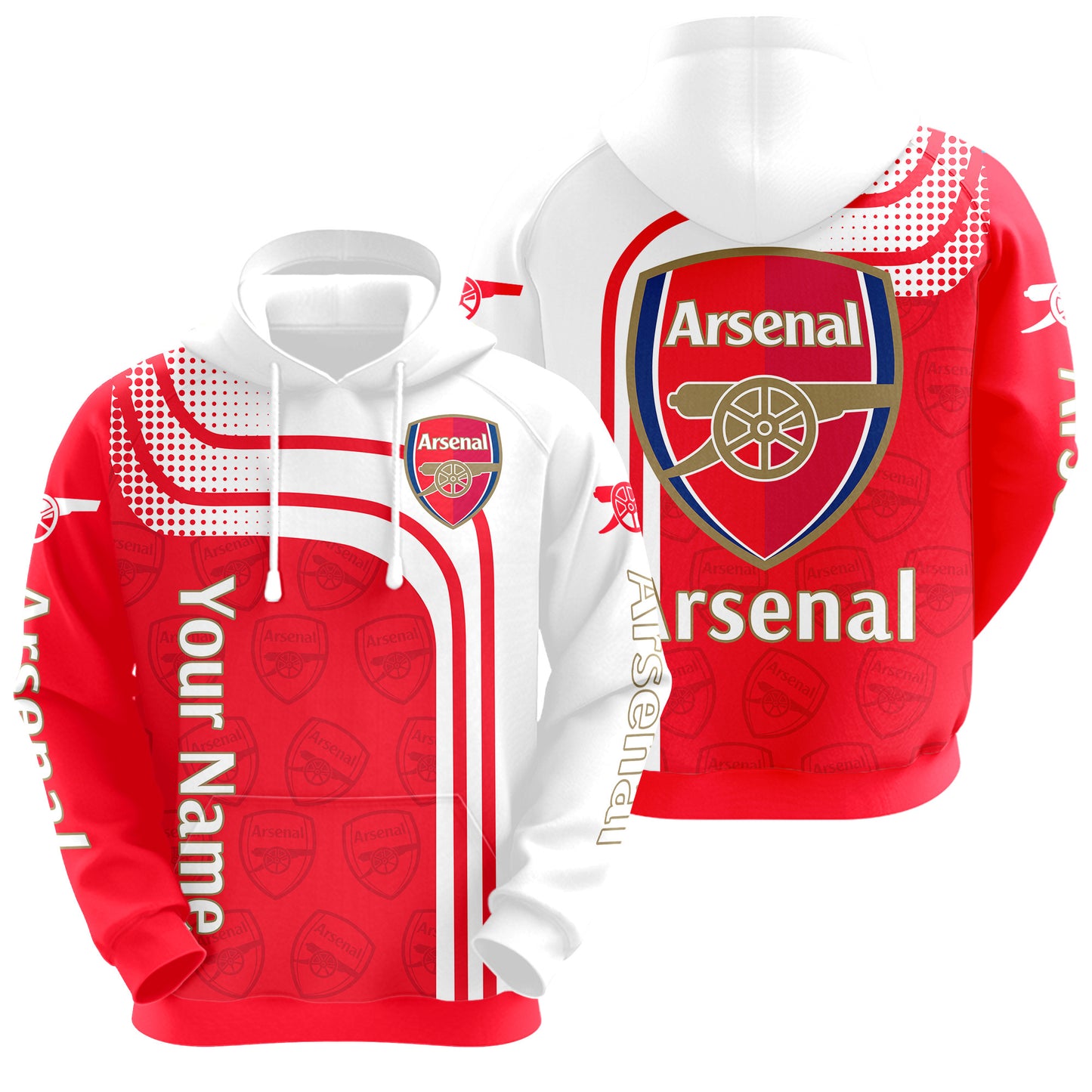Personalized Arsenal Q3 3D All over Printed Hoodie and Sweatpants set