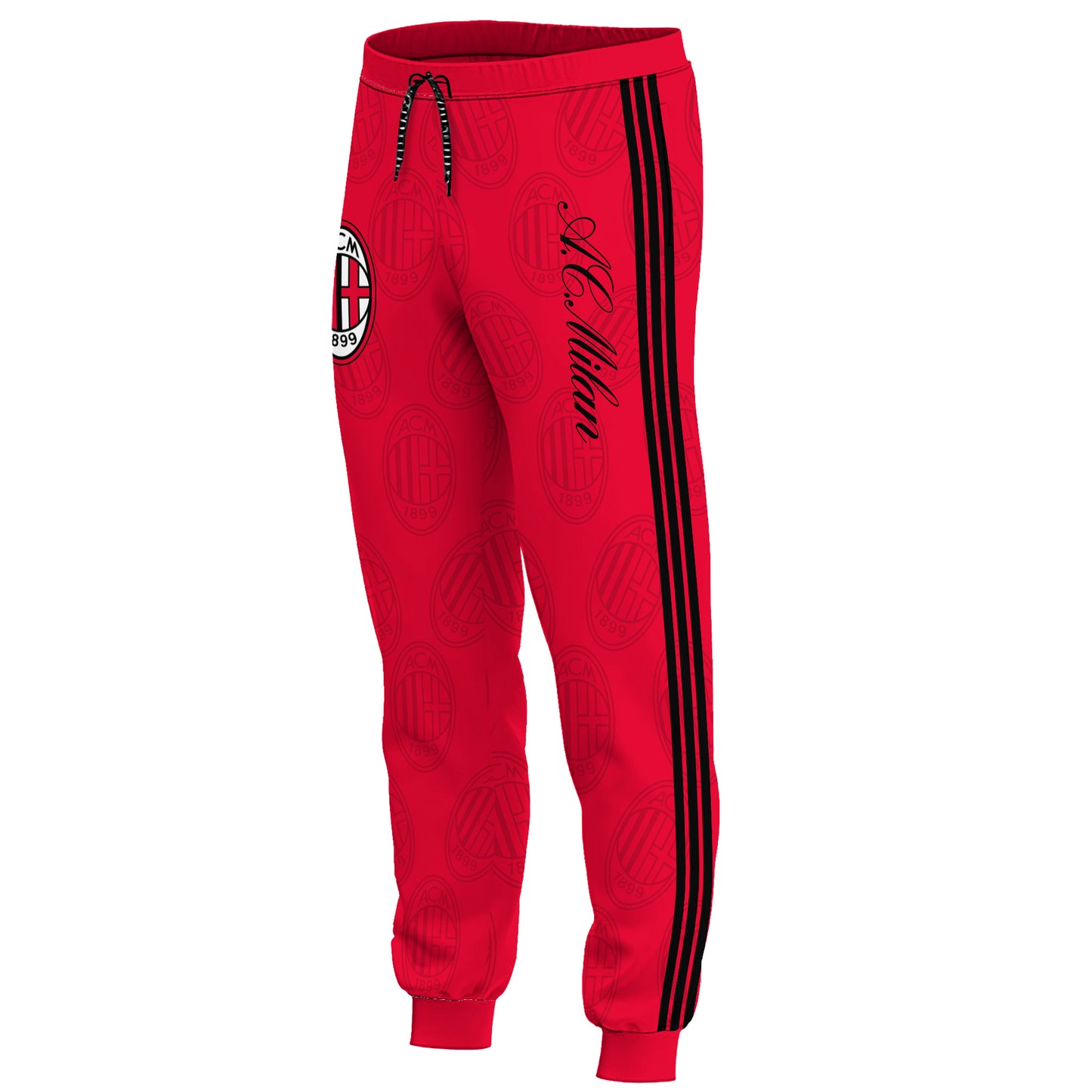 Personalized AC Milan Q3 3D All over Printed Hoodie and Sweatpants set