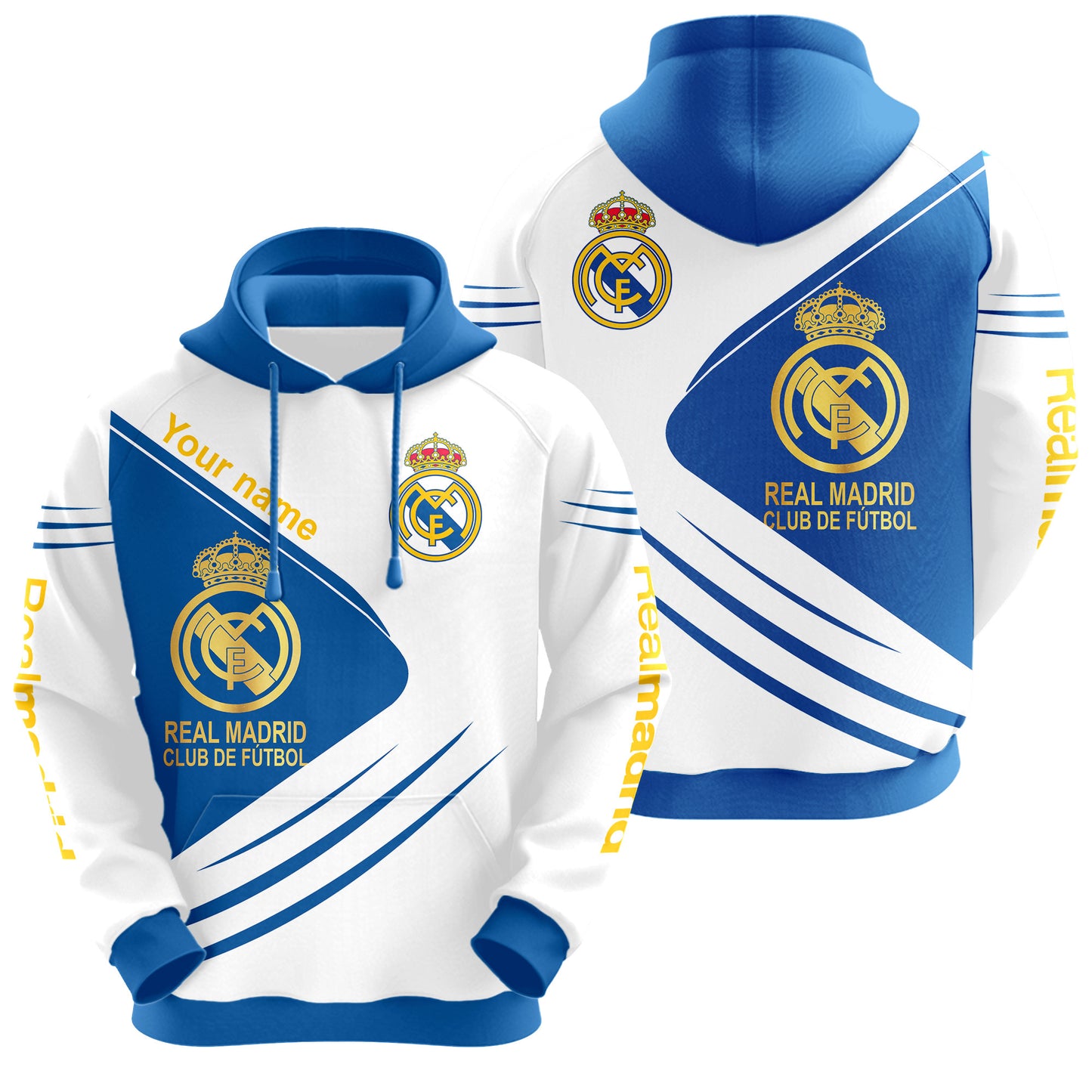 Personalized Real Madrid Q7 3D All over Printed Hoodie and Sweatpants set