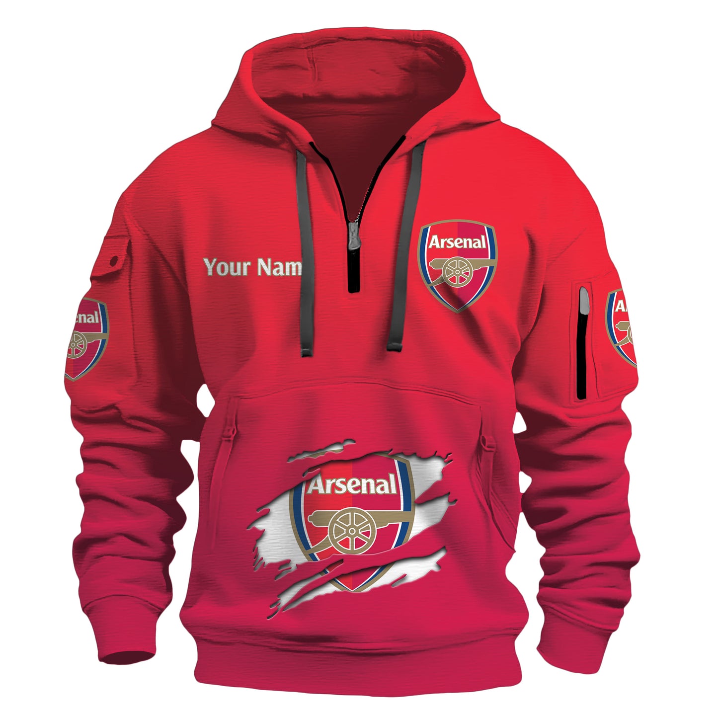 Personalized Arsenal V2 3D Zip-Hoodie Cotton Jacket