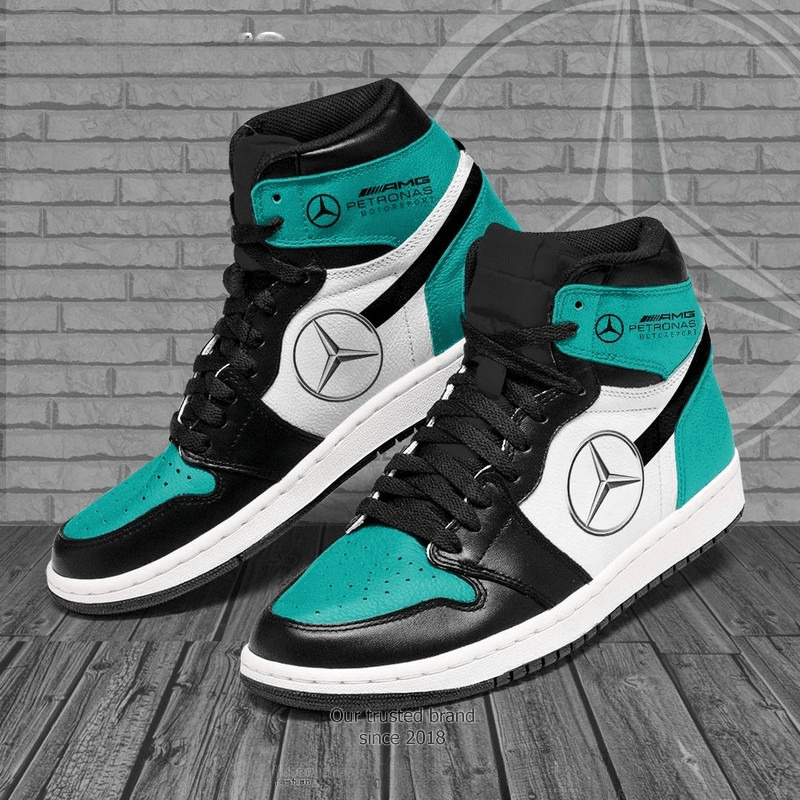 Personalized Merc AMG Petronas AJ1 High Custom Sneaker