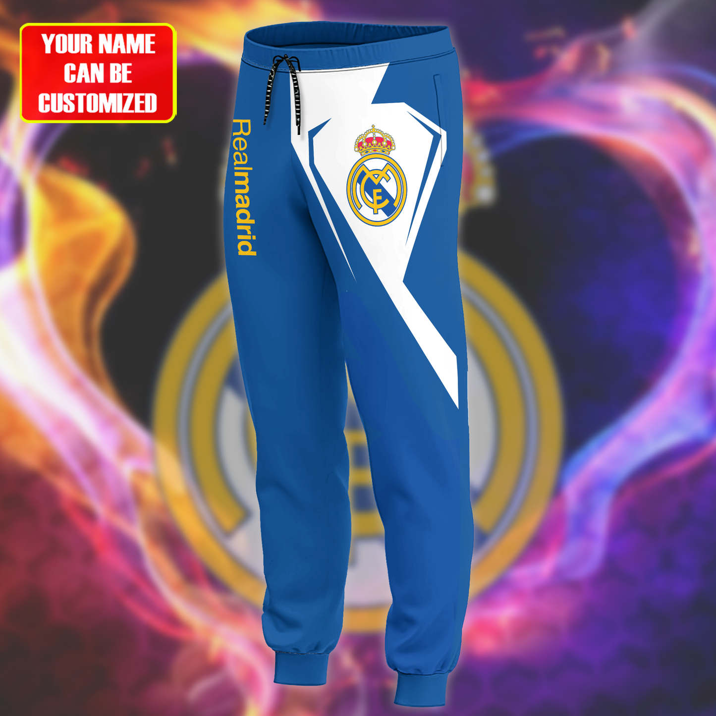 Personalized Real Madrid Q9 3D All over Printed Hoodie and Sweatpants set