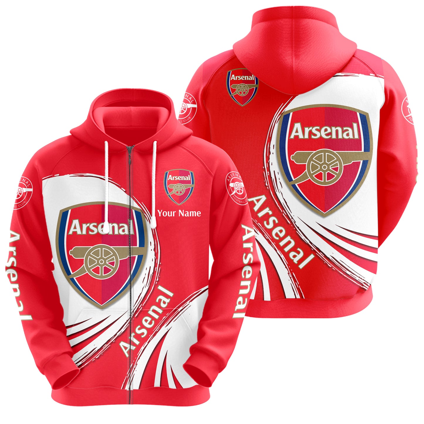 Personalized Arsenal 3D All over Printed Hoodie and Sweatpants set