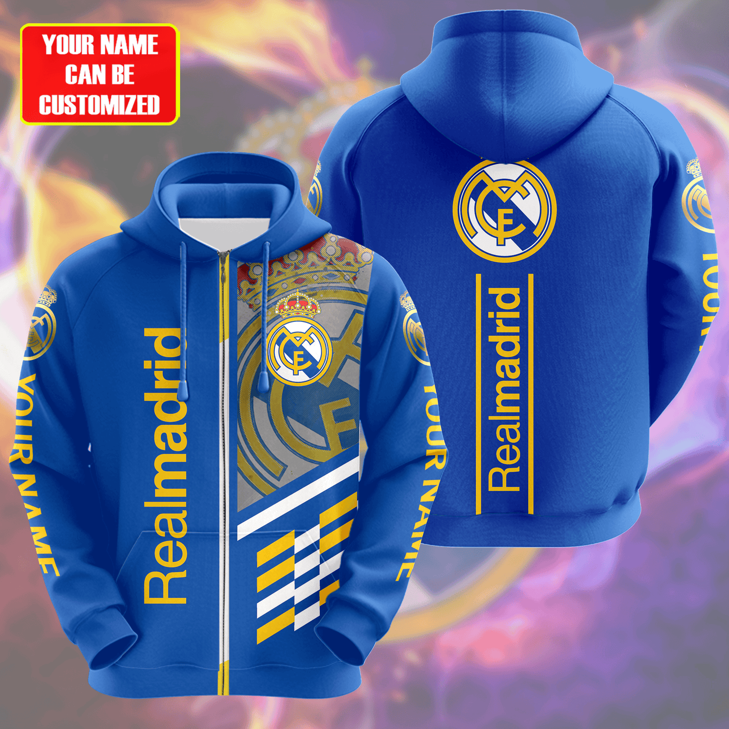 Personalized Real Madrid Q16 3D All over Printed Hoodie and Sweatpants set