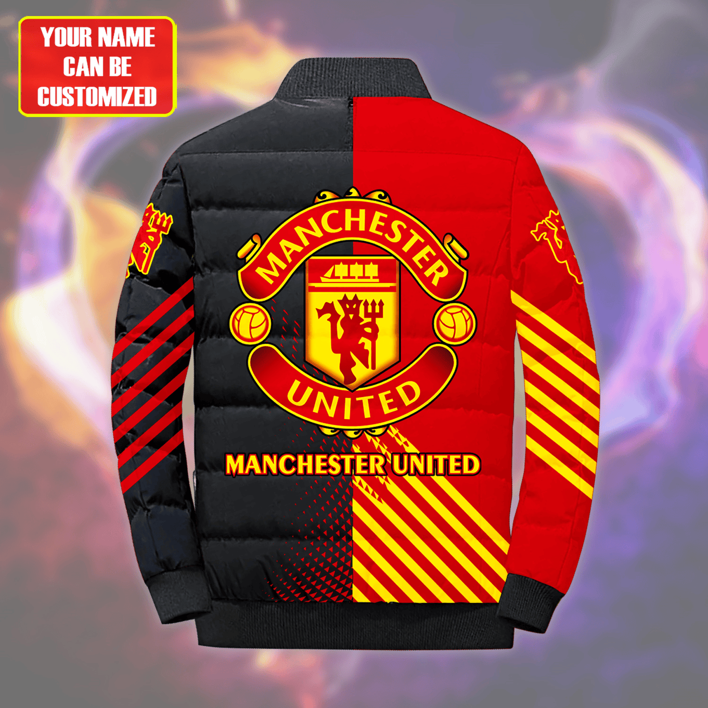 Personalized Manchester United Puffer Jacket v2 3D