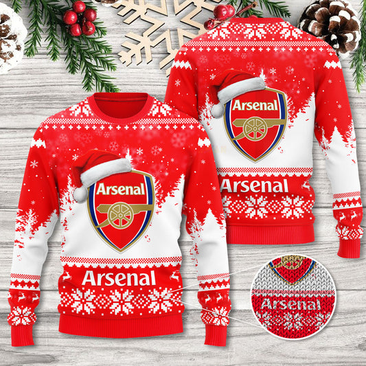 Arsenal Q14 Ugly Christmas Sweater , Unisex Wool Sweater