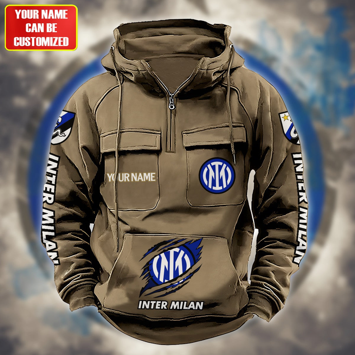 Personalized Inter Milan Tear Retro Cotton Hoodie
