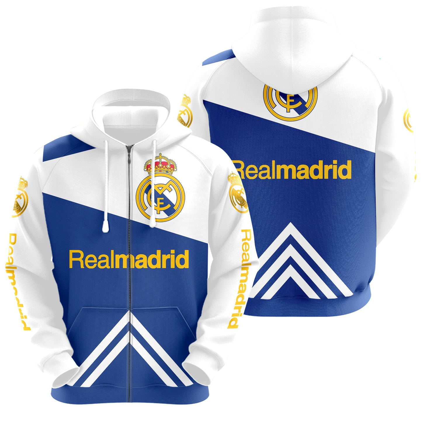 Personalized Real Madrid 3D All over Printed Hoodie and Sweatpants set V9