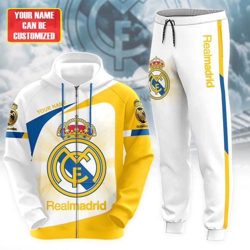 Personalized Real Madrid Q19 3D All over Printed Hoodie and Sweatpants set