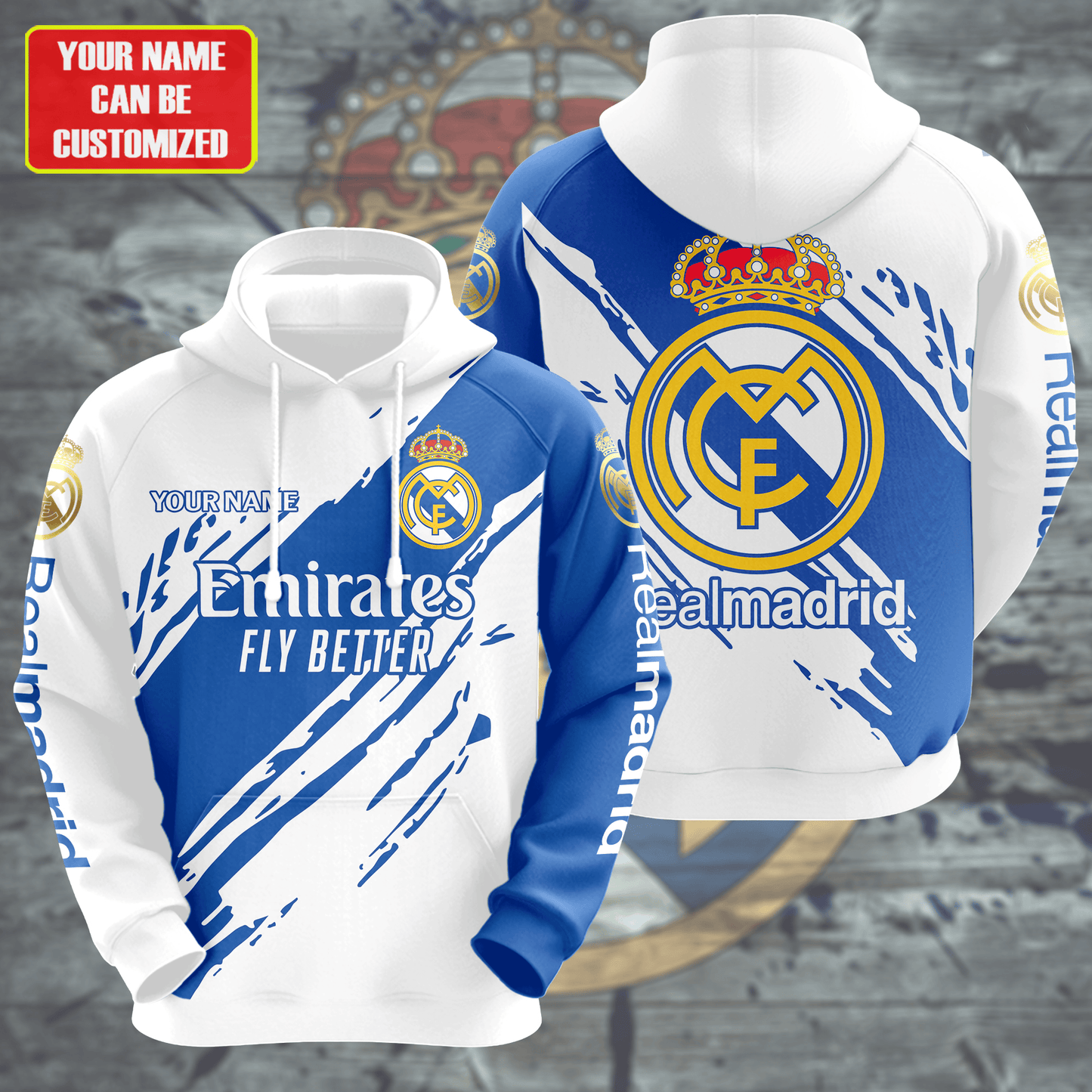 Personalized Real Madrid Q20 3D All over Printed Hoodie and Sweatpants set