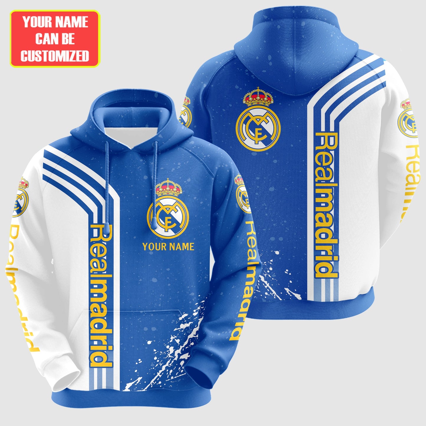 Personalized Real Madrid Q21 3D All over Printed Hoodie and Sweatpants set