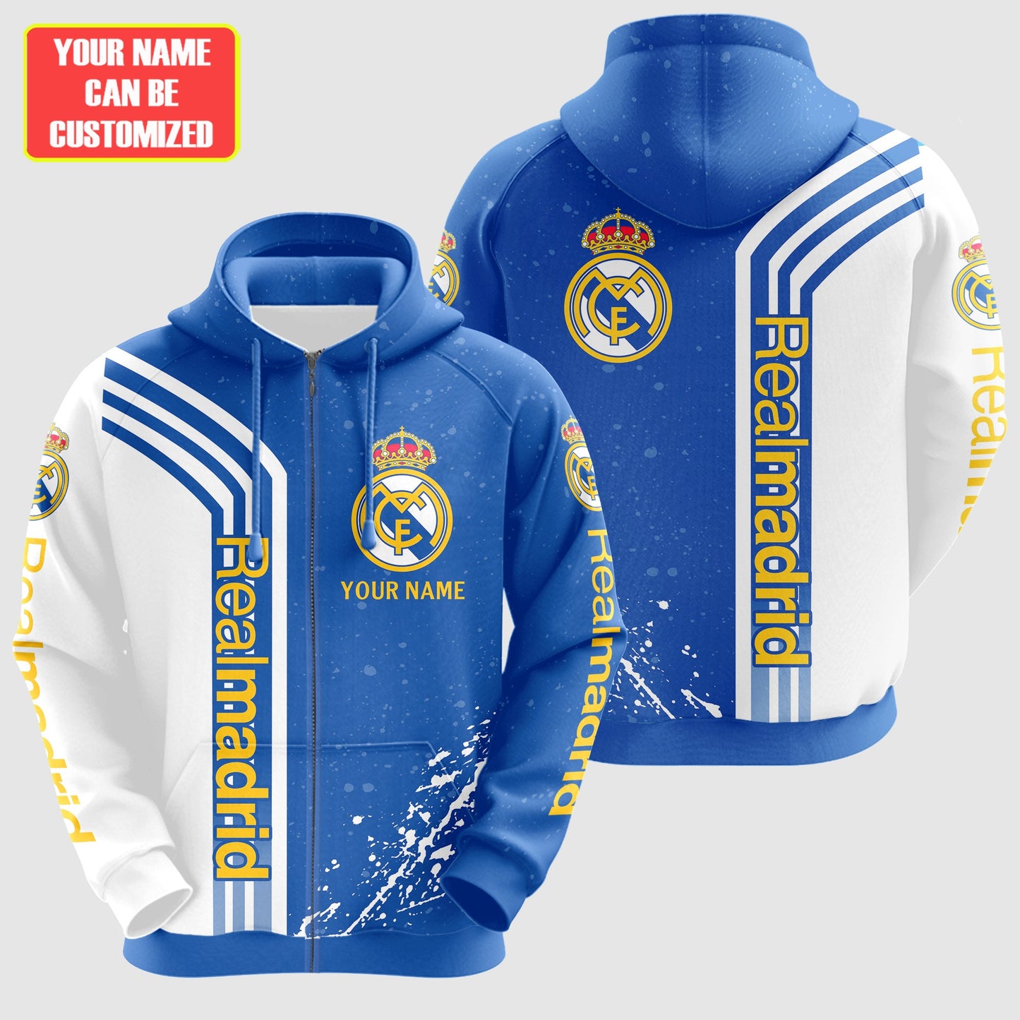 Personalized Real Madrid Q21 3D All over Printed Hoodie and Sweatpants set