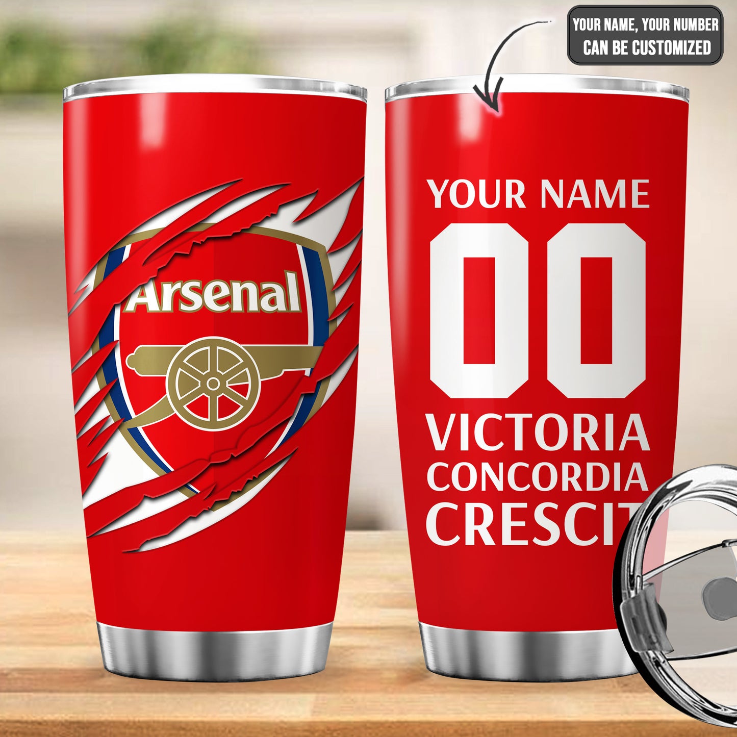 Personalized Arsenal V2 Stainless Tumbler 20oz 30oz Cup