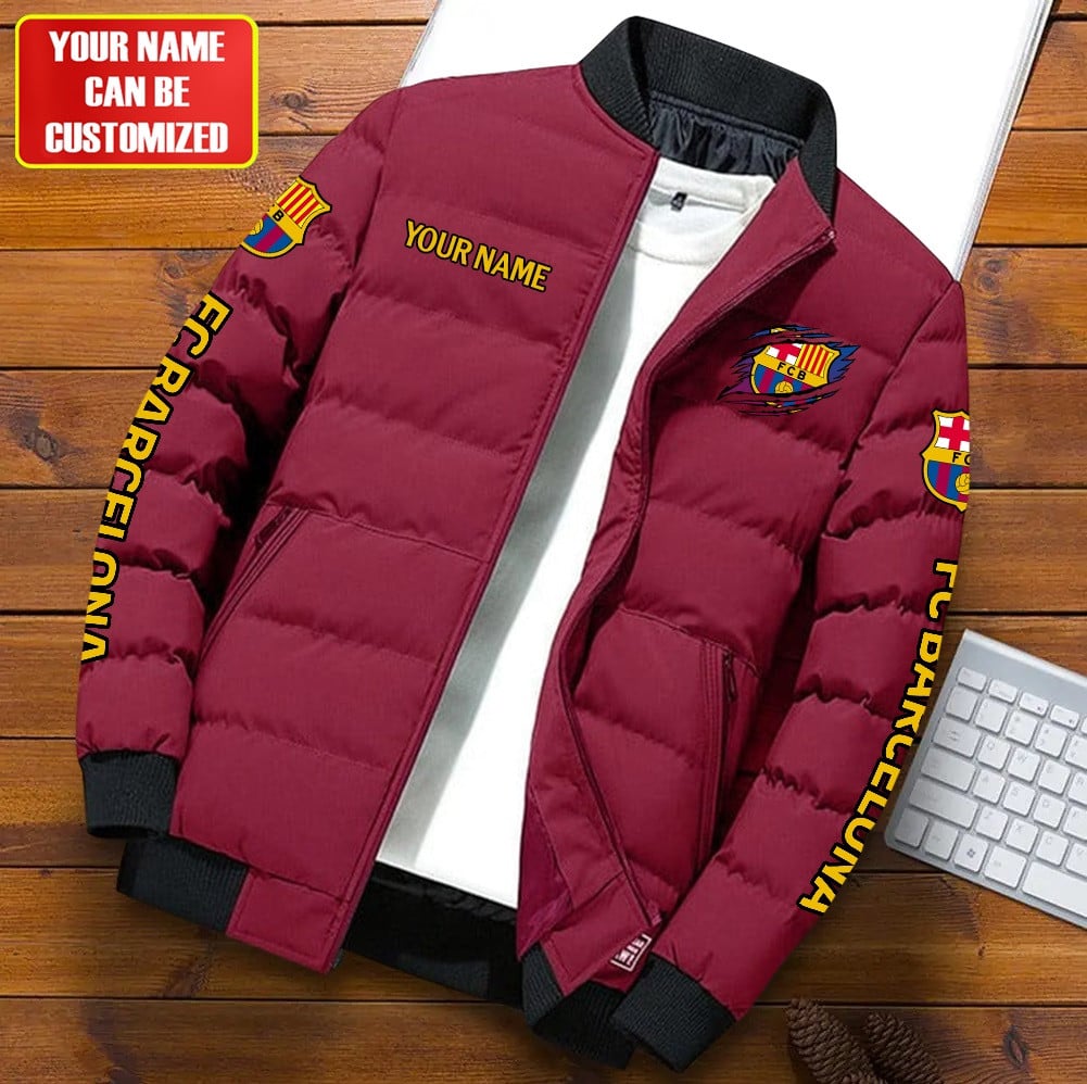 Personalized Barça Tear Puffer Jacket