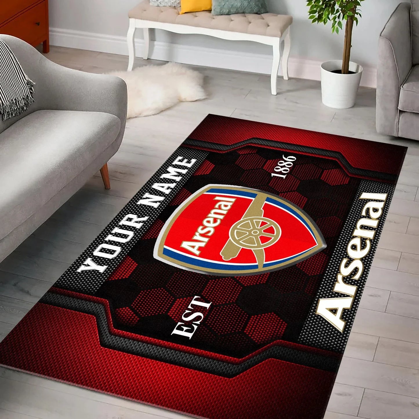 Personalized Arsenal Welcome Home Rug