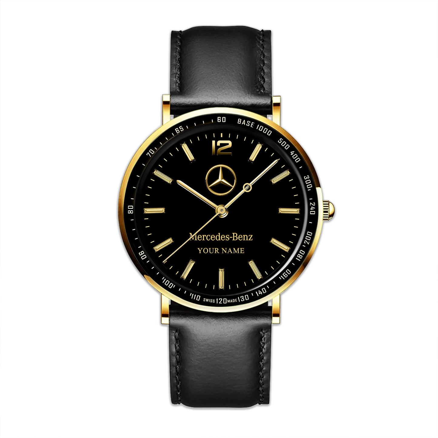 Personalized Merc Piuget Leather Watch