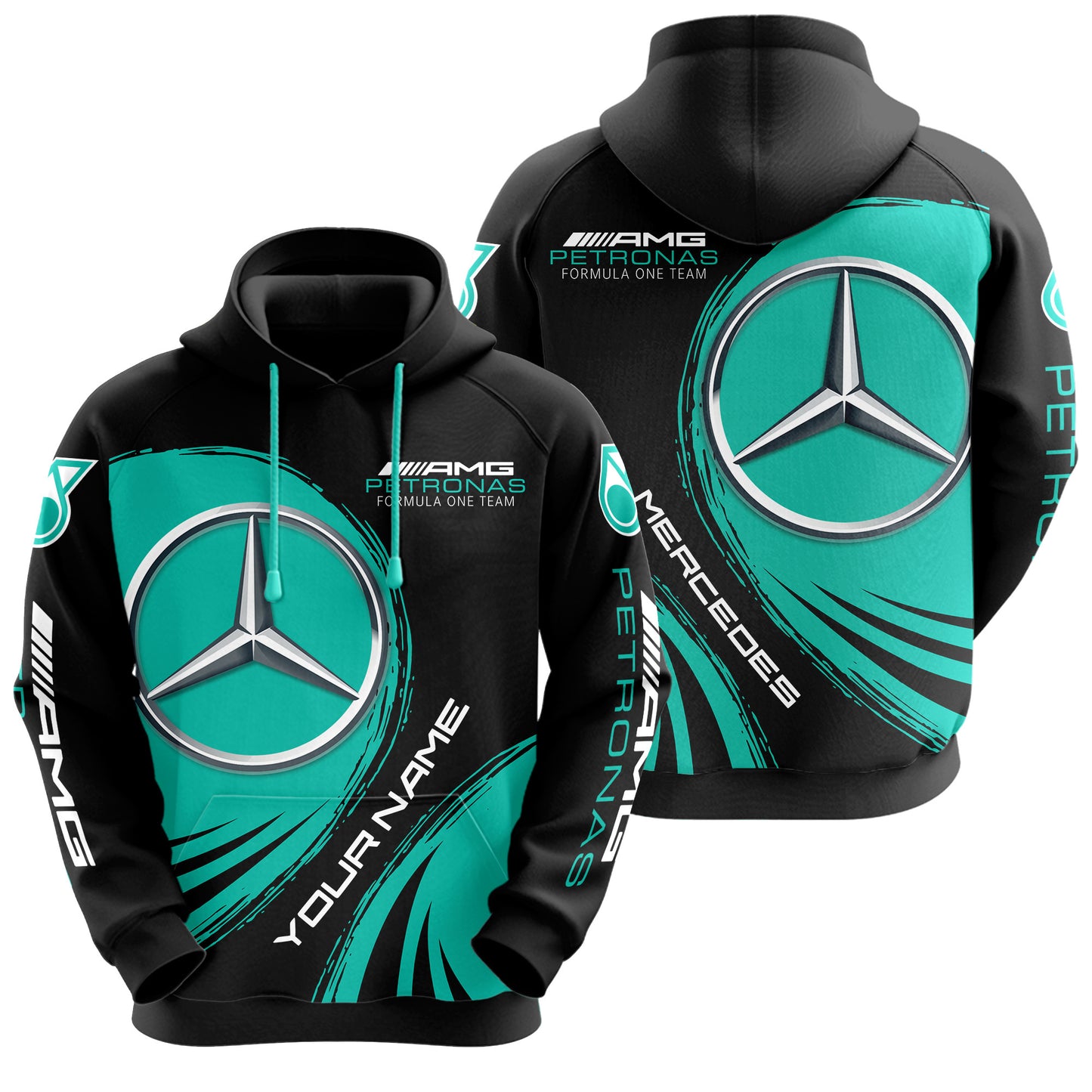 Personalized Merc AMG Petronas Q3 3D All over Printed Hoodie and Sweatpants set