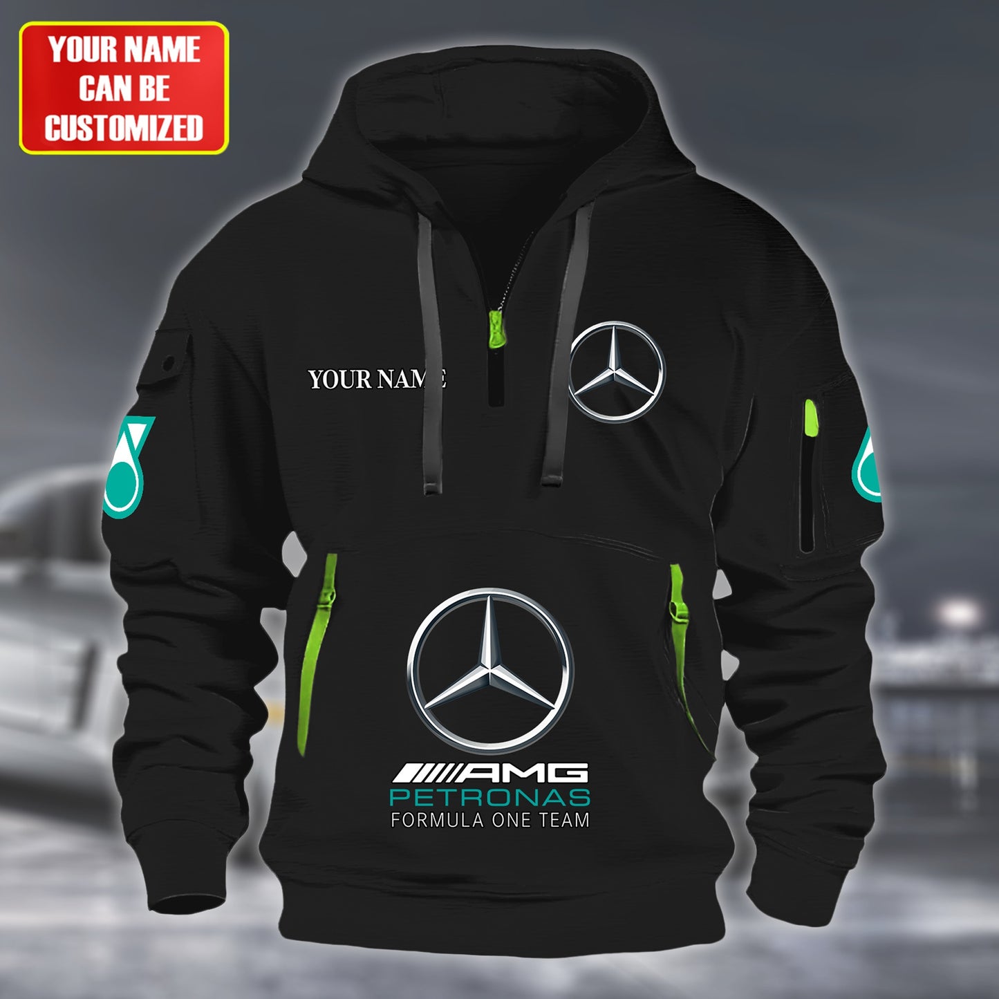 Personalized Merc AMG Petronas Zip-Hoodie Cotton Jacket
