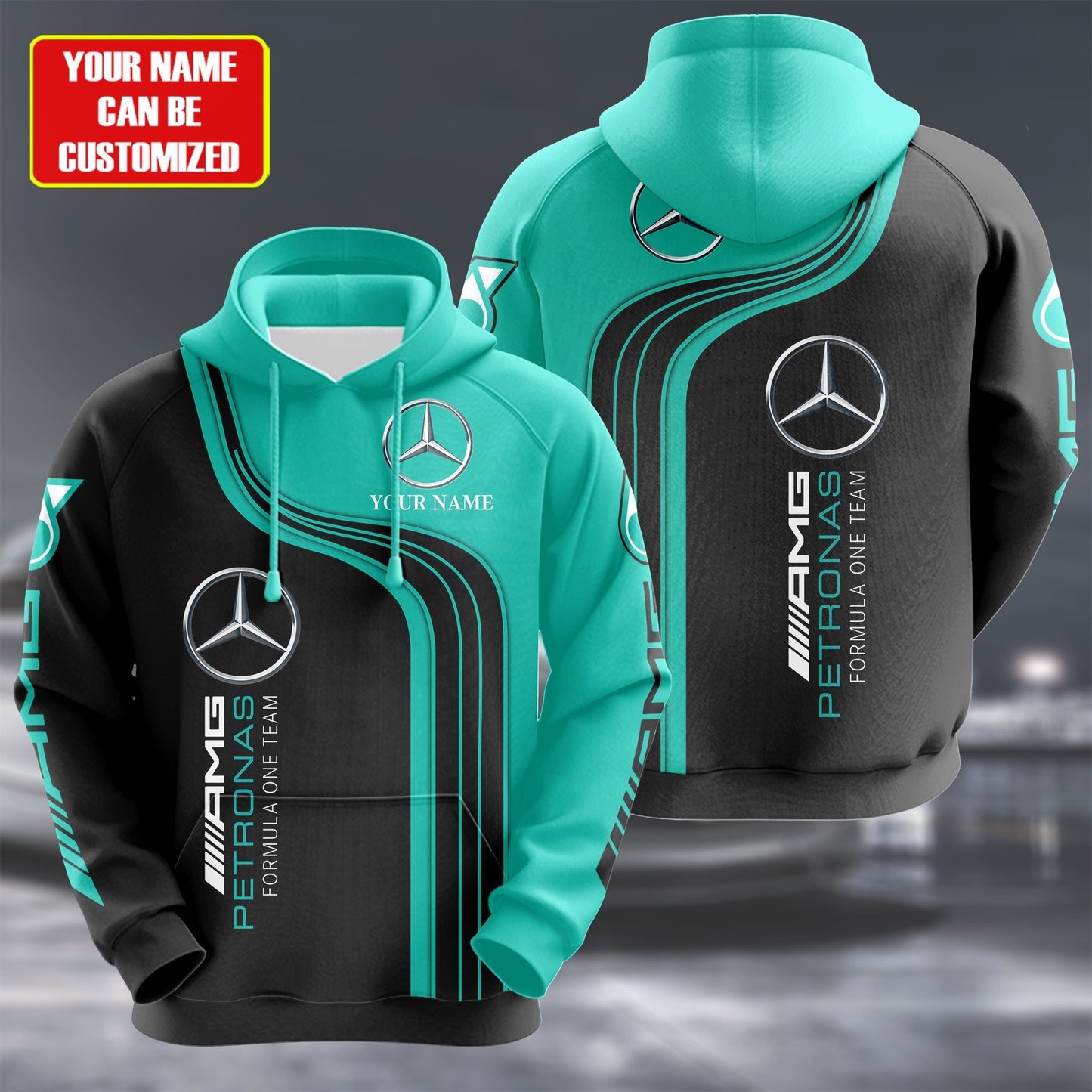 Personalized Merc AMG Petronas Q4 3D All over Printed Hoodie and Sweatpants set