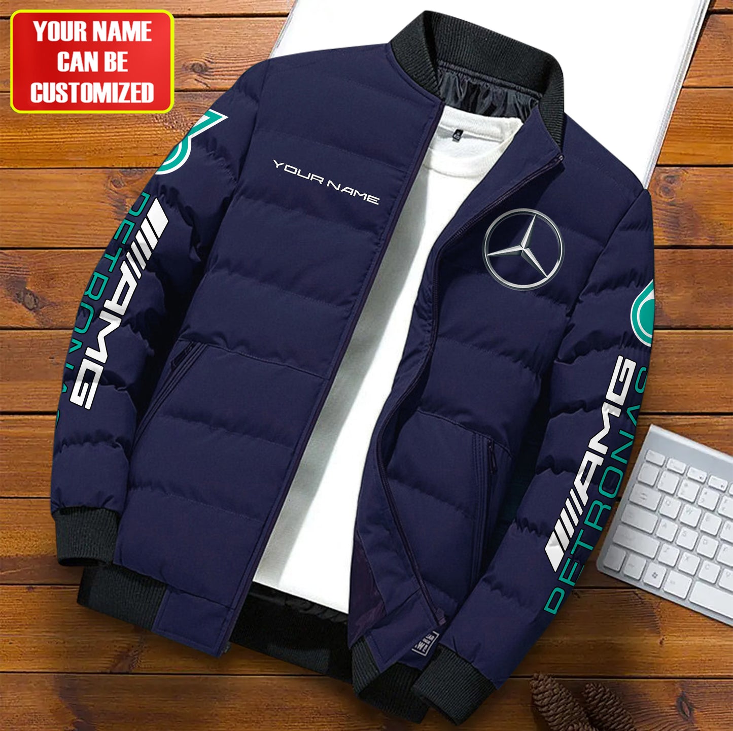 Personalized Merc AMG Petronas Puffer Jacket V2