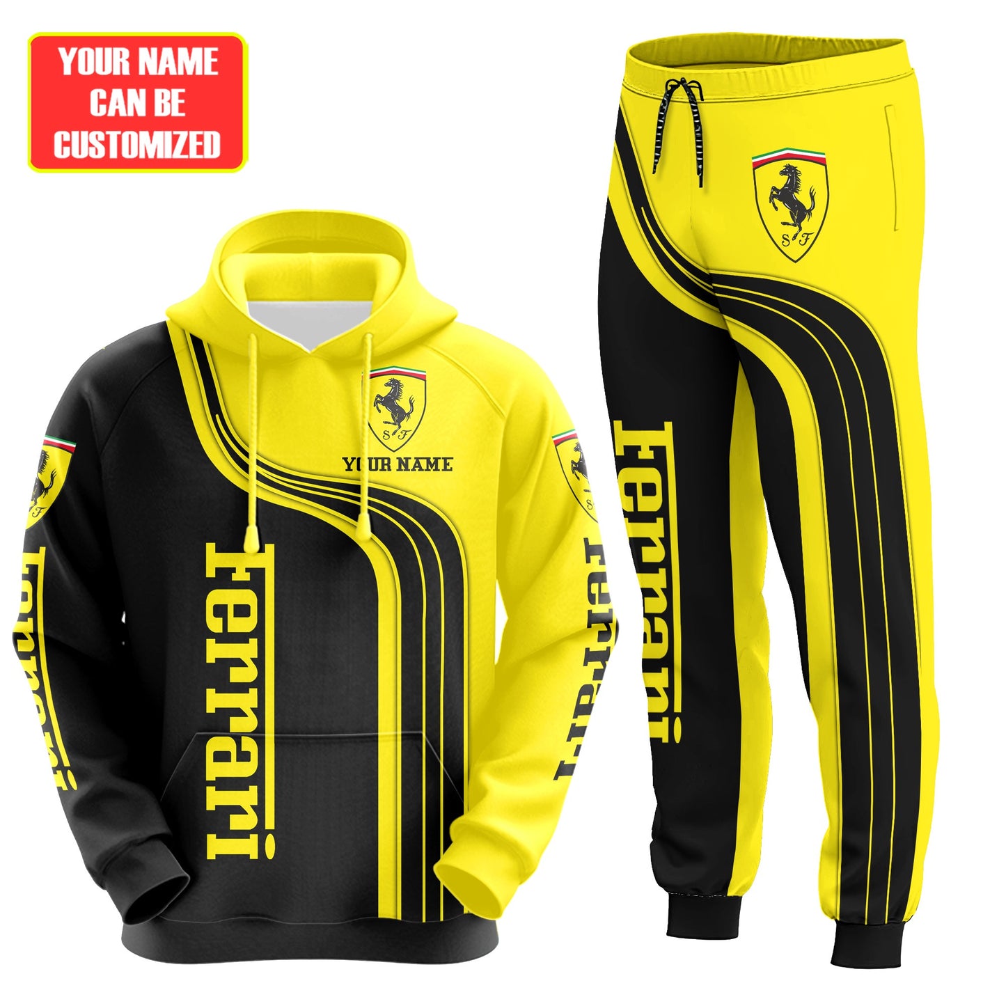 Personalized S.F All over Printed Hoodie and Sweatpants set