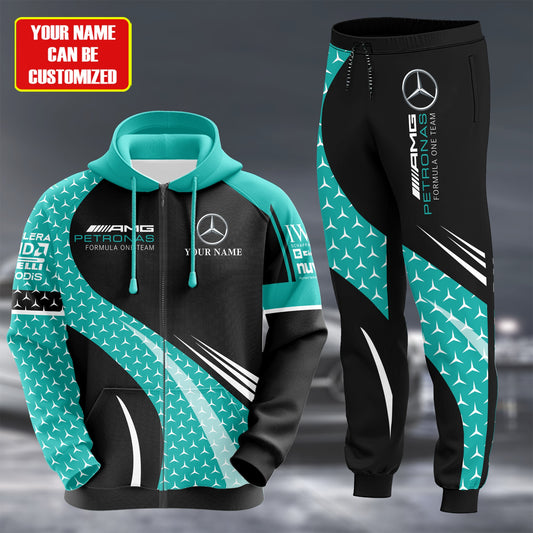 Personalized Merc AMG Petronas Q5 3D All over Printed Hoodie and Sweatpants set
