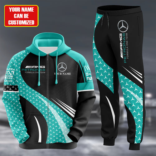 Personalized Merc AMG Petronas Q5 3D All over Printed Hoodie and Sweatpants set