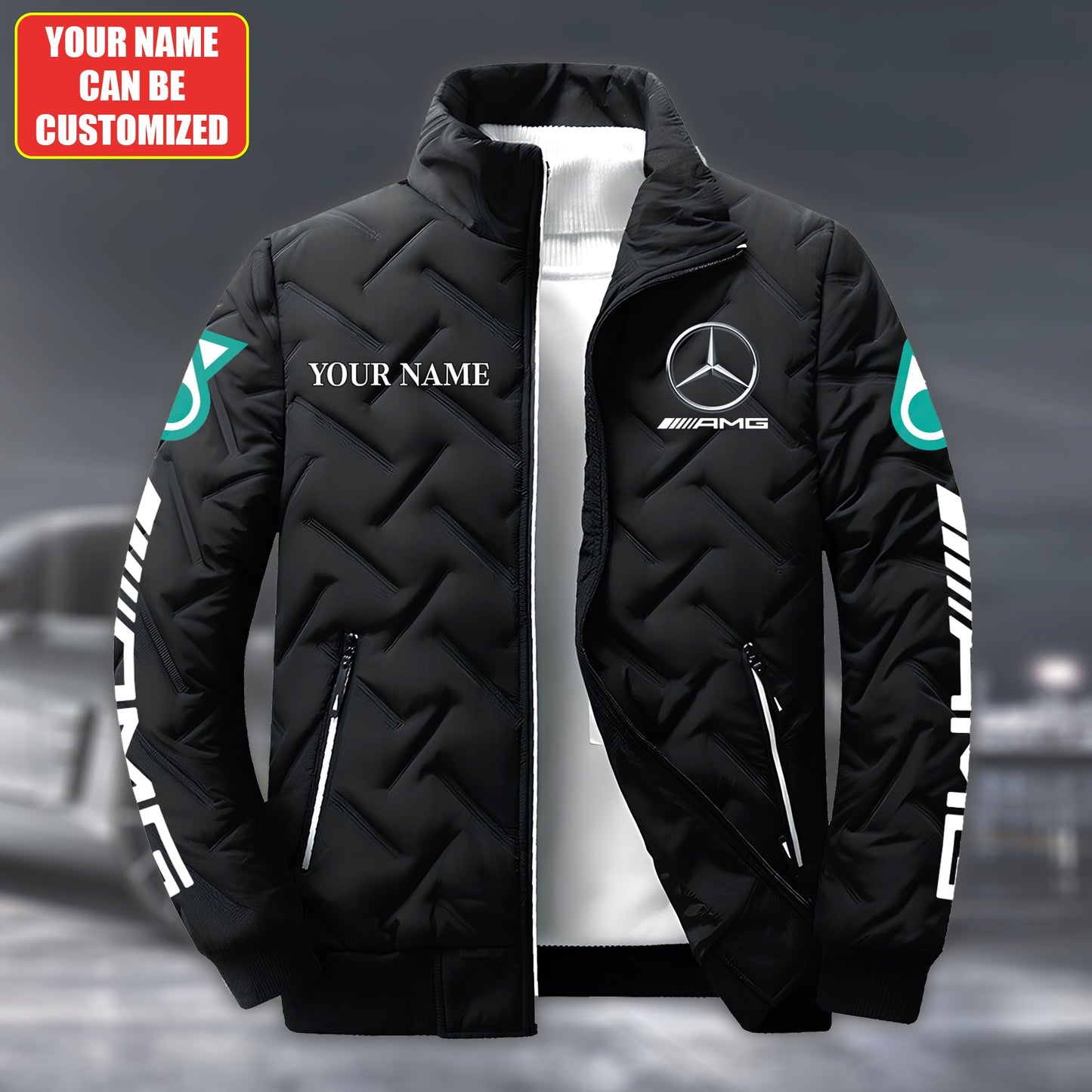 Personalized Merc AMG Petronas Puffer Jacket