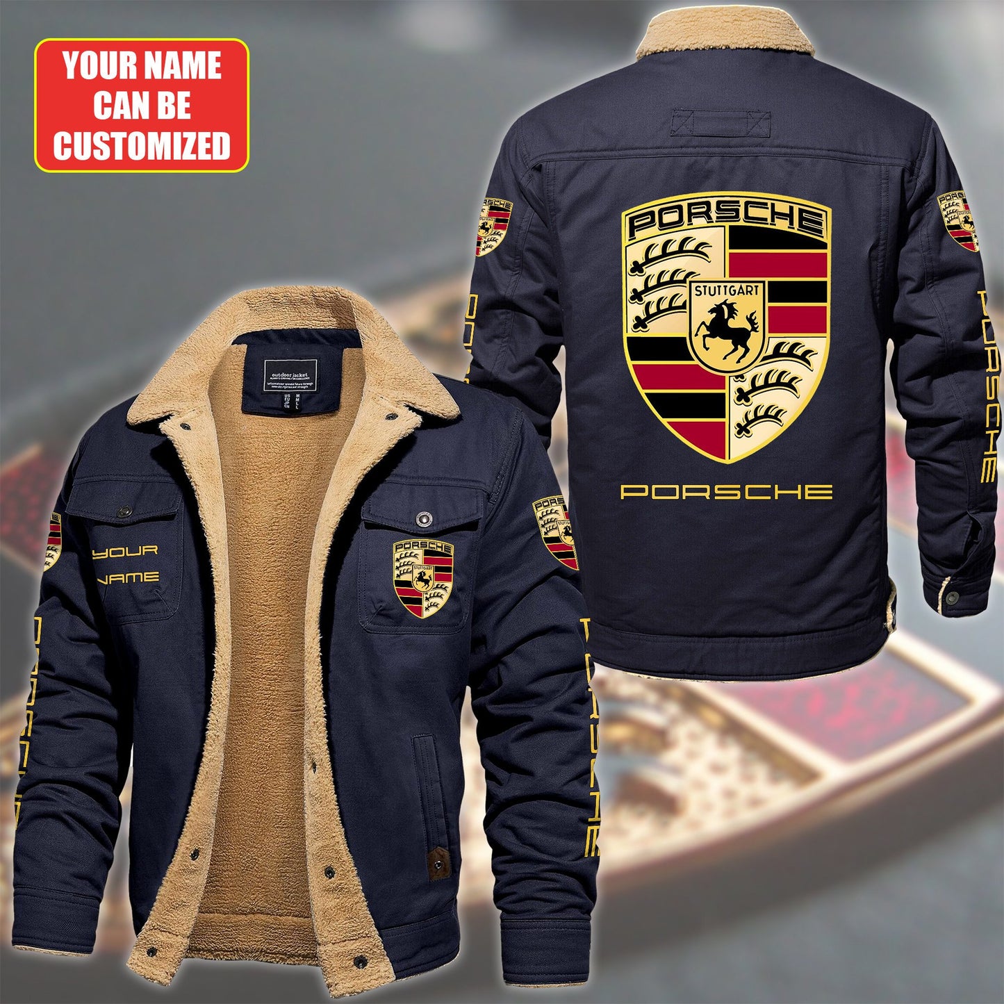 Personalized Pors Fleece Thermal Cotton Jacket