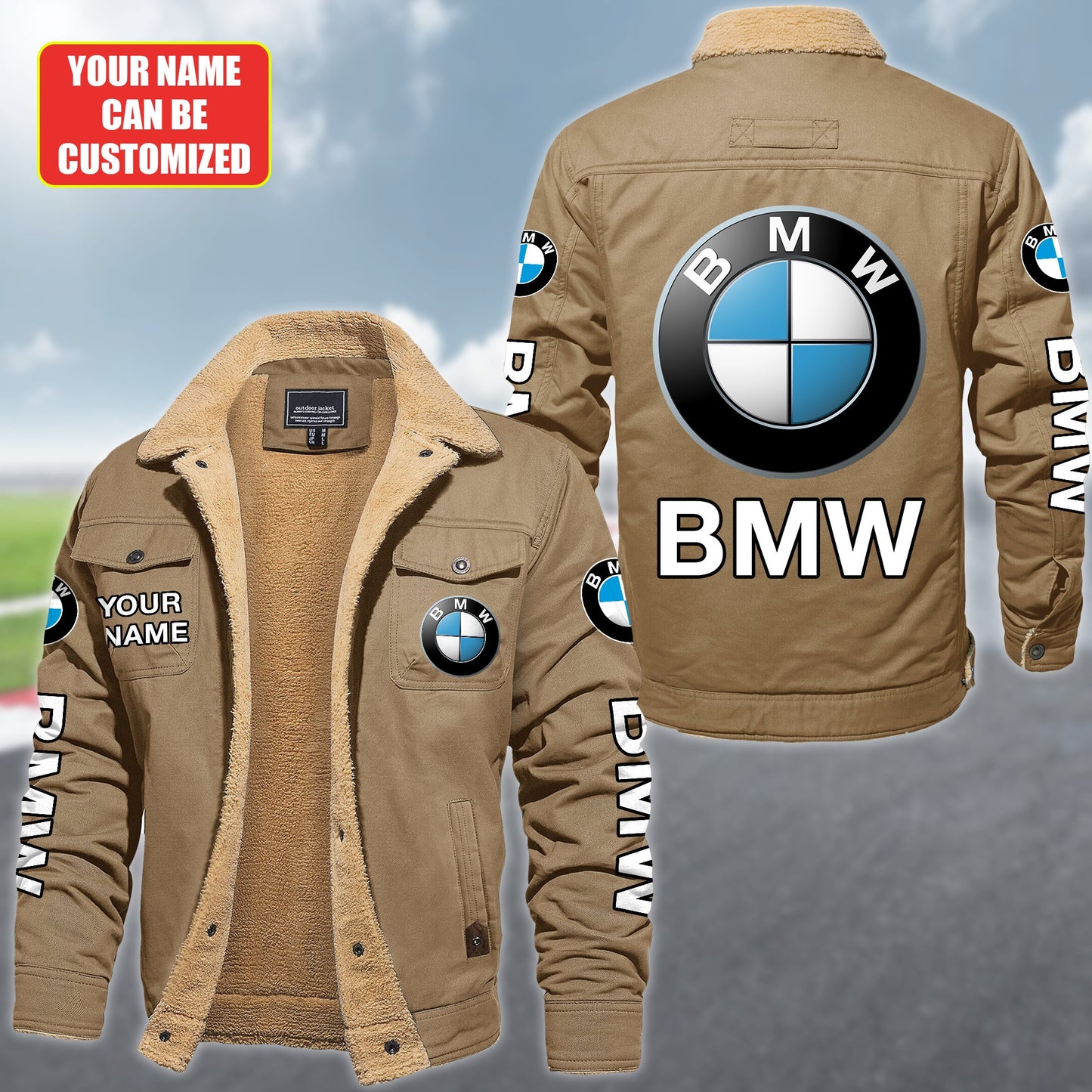 Personalized BW Fleece Thermal Cotton Jacket