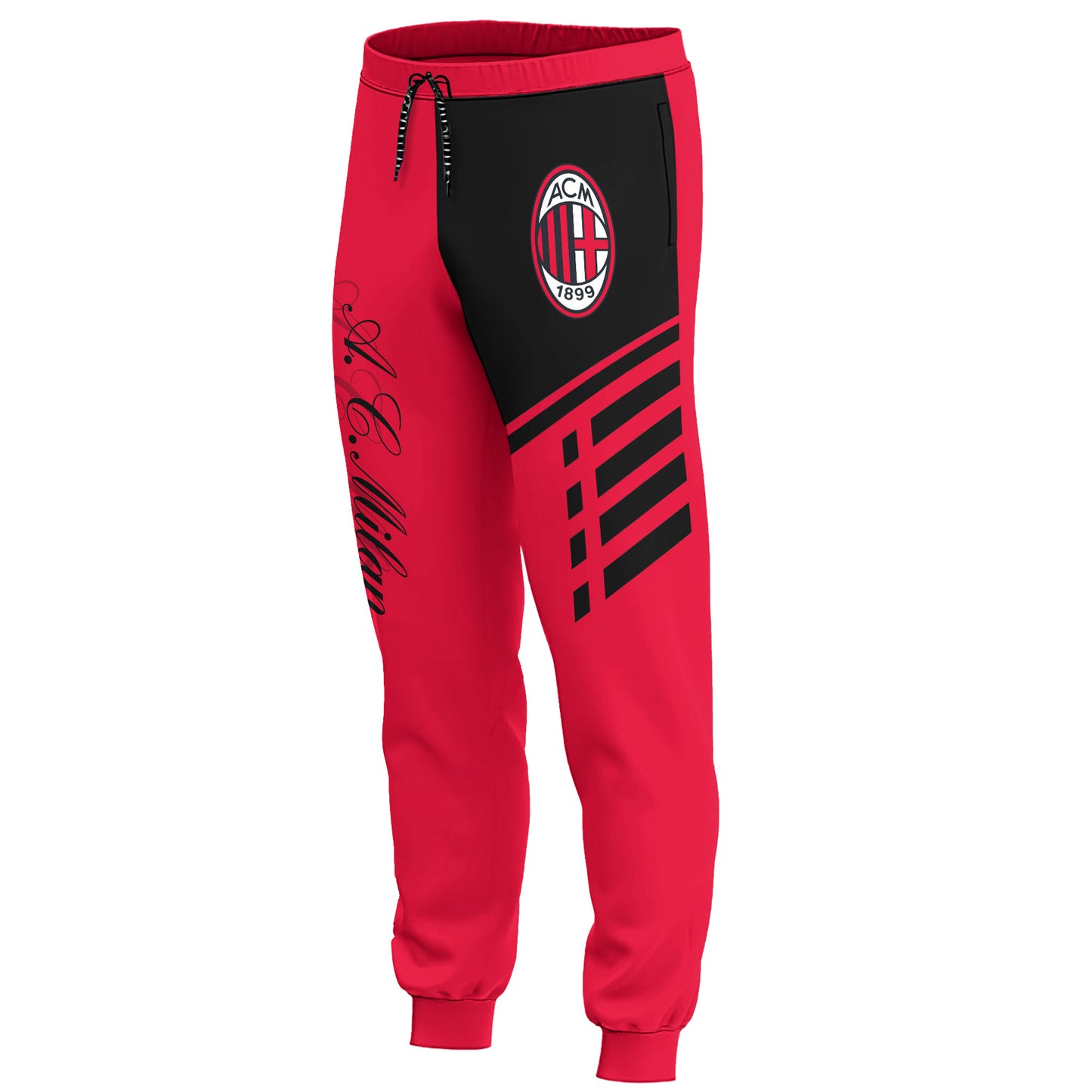 Personalized AC Milan 3D All over Printed Hoodie and Sweatpants set V8