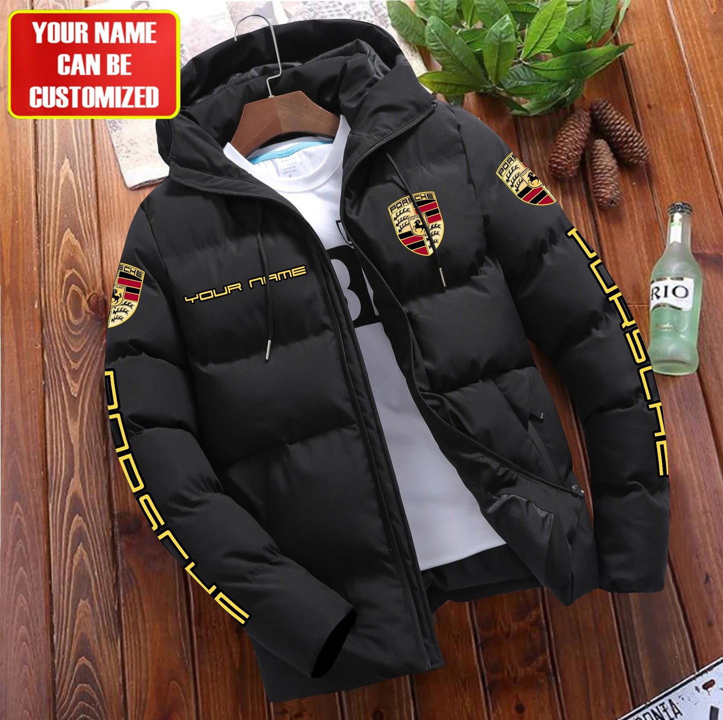 Personalized Pors Tear Puffer Jacket With Hood
