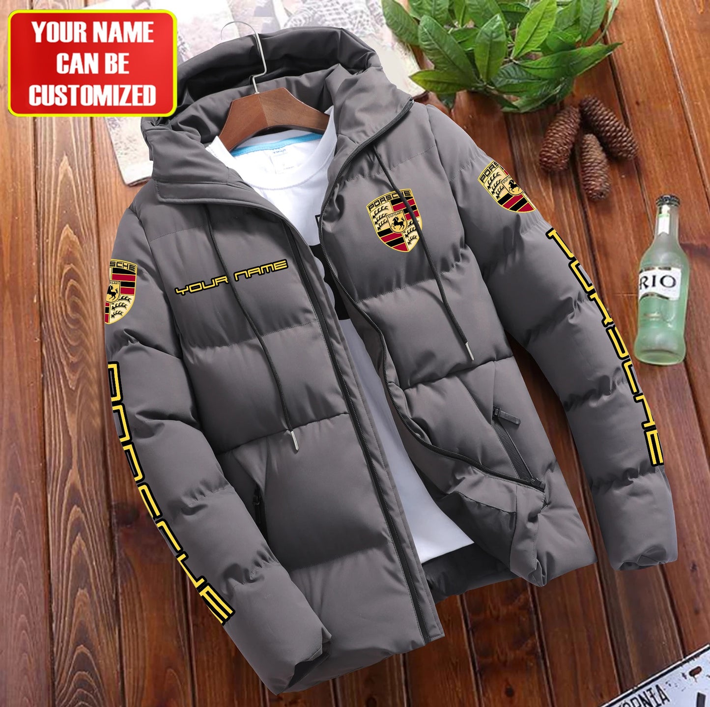 Personalized Pors Tear Puffer Jacket With Hood