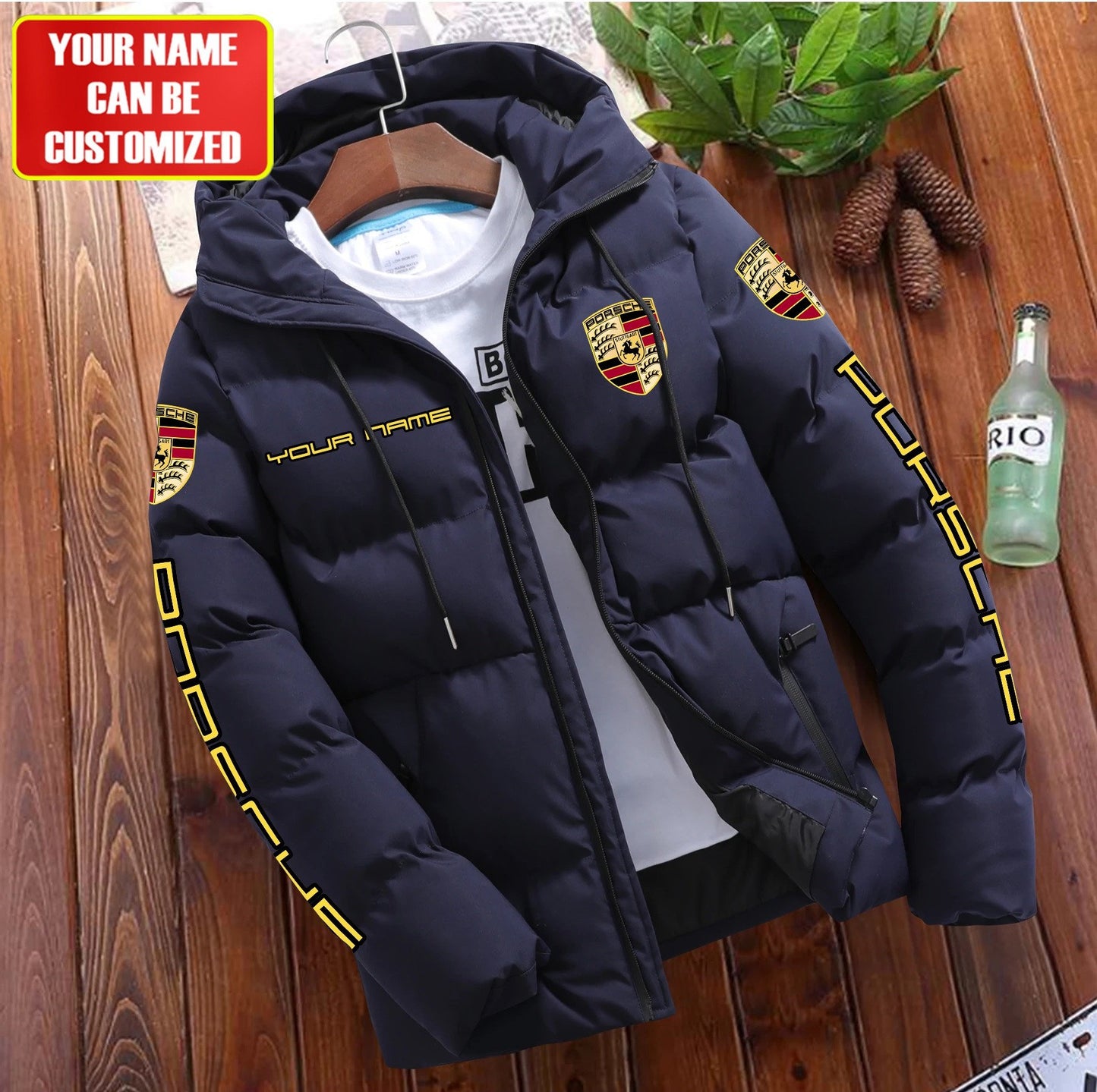 Personalized Pors Tear Puffer Jacket With Hood
