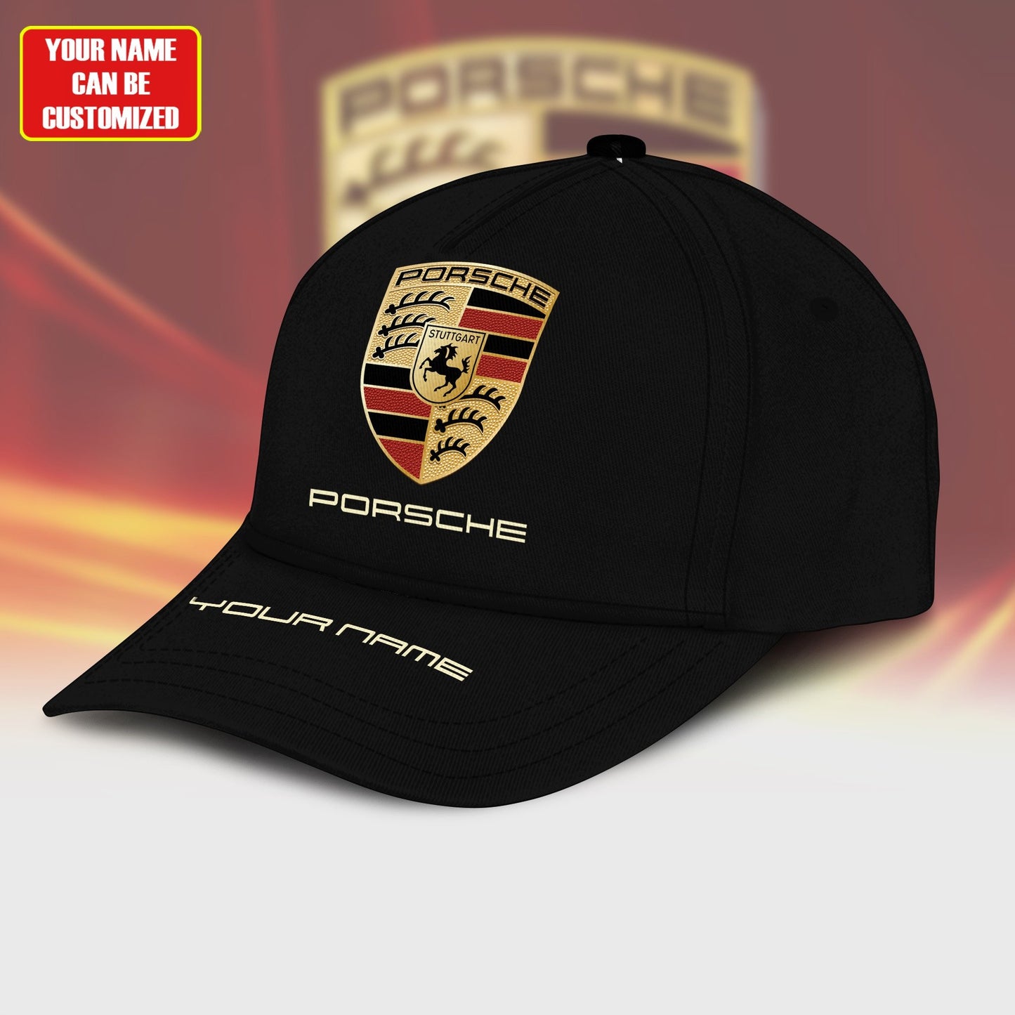 Personalized Name Pors Classic Black Cap