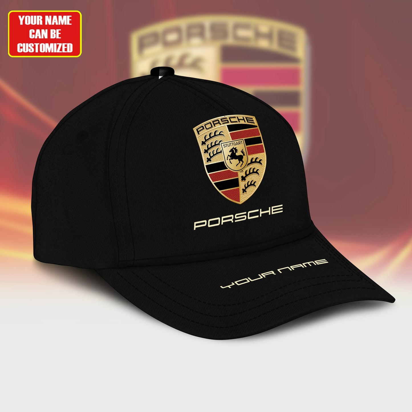 Personalized Name Pors Classic Black Cap