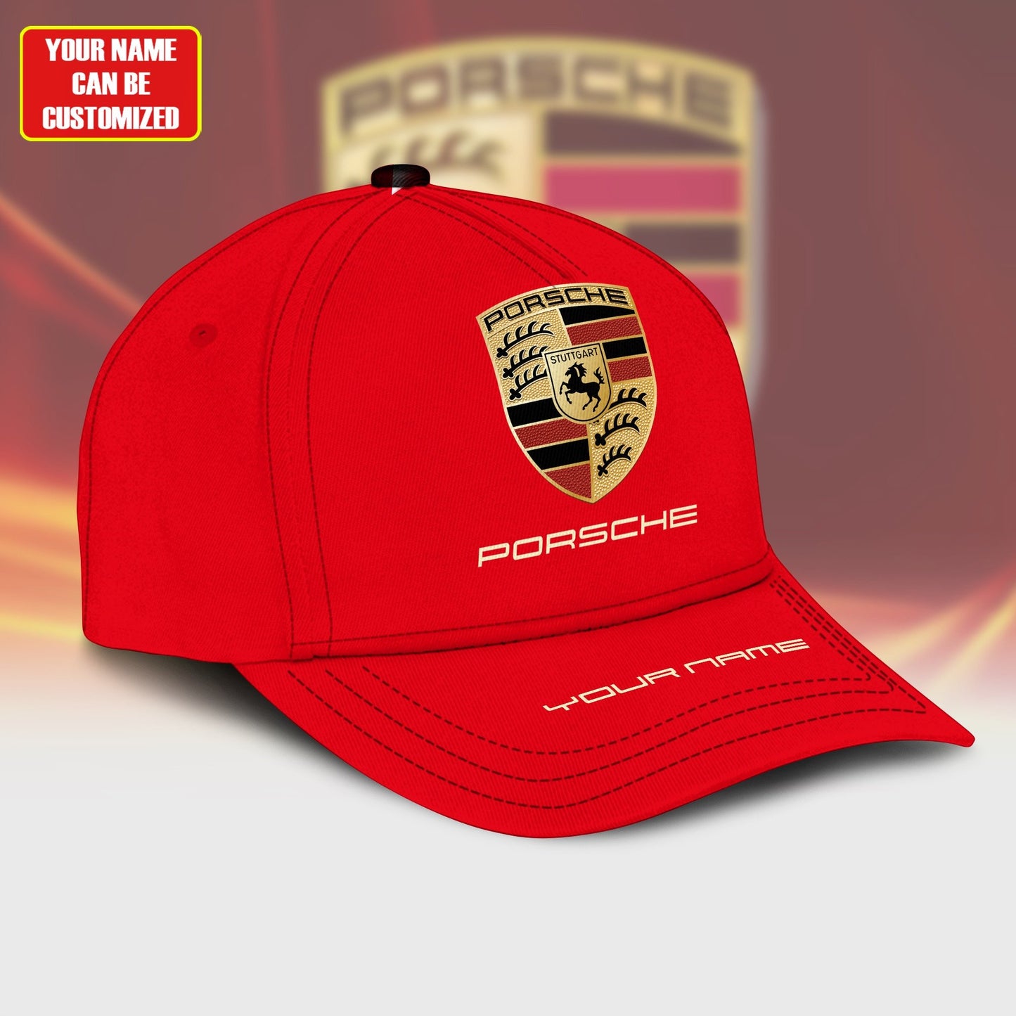 Personalized Name Pors Classic Red Cap