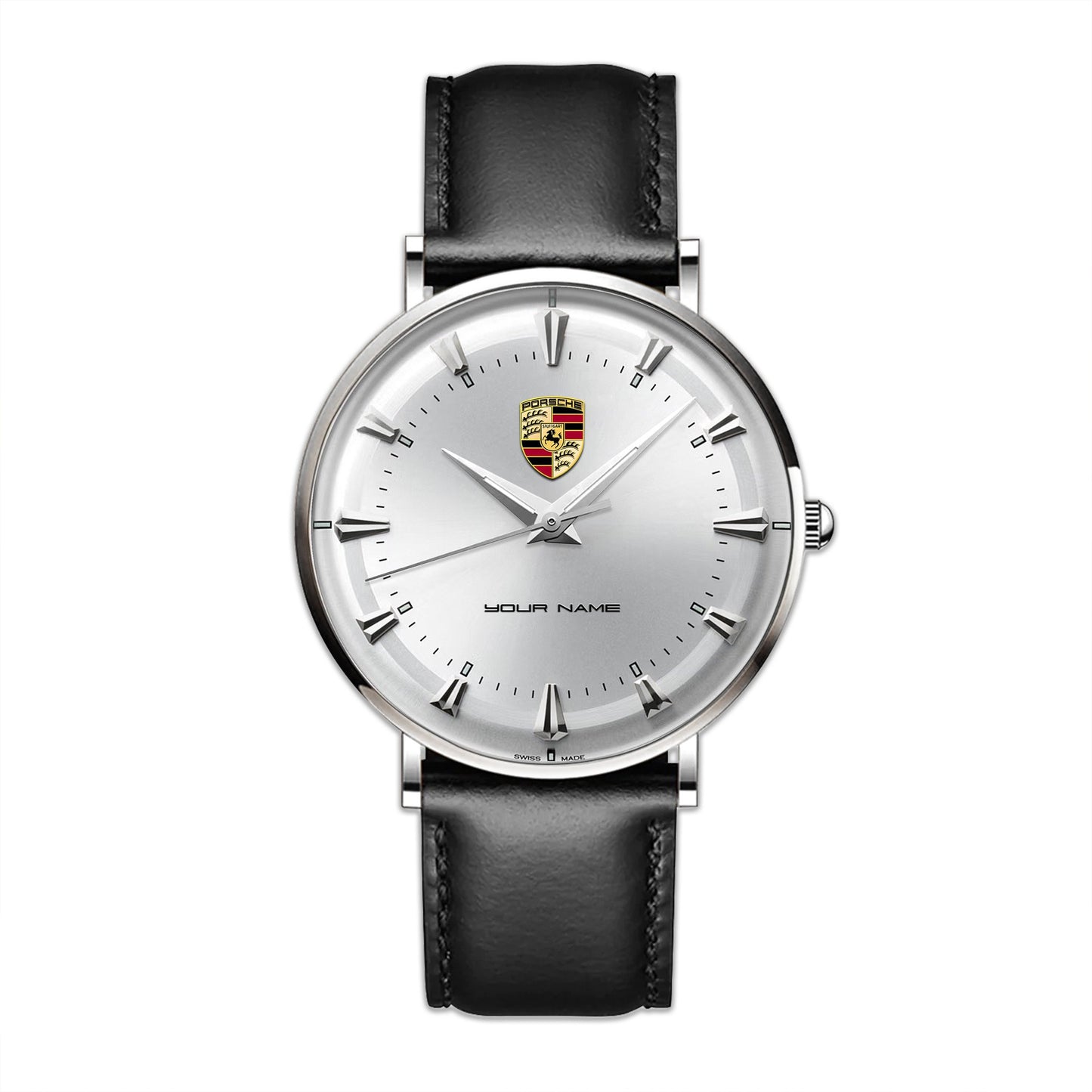 Personalized Pors Conquest Leather Watch