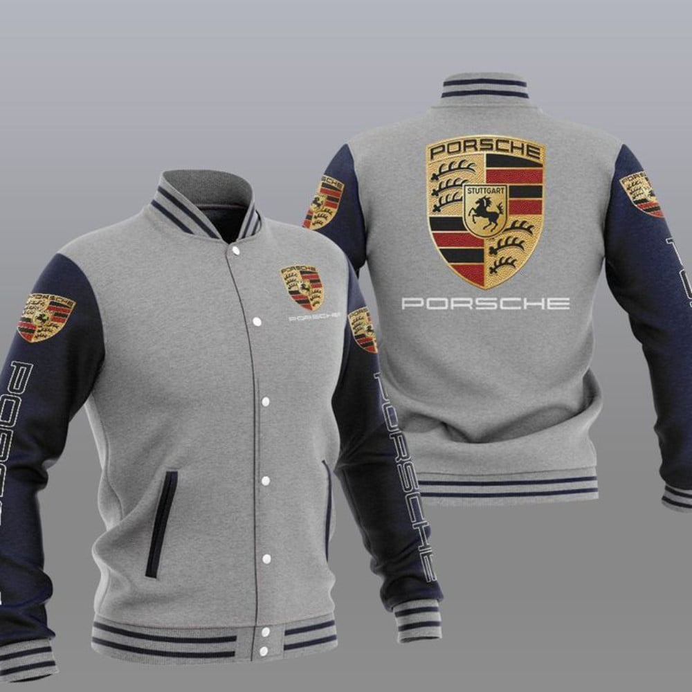 Pors Gray Baseball Jacket