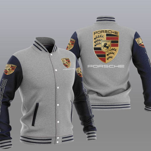 Pors Gray Baseball Jacket