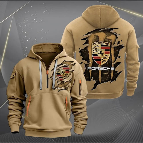 Pors Tear 3D Zip-Hoodie Cotton Jacket